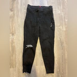 SPANX Ankle Skinny Distressed Vintage Black Jeans Women’s M Petite Pull On